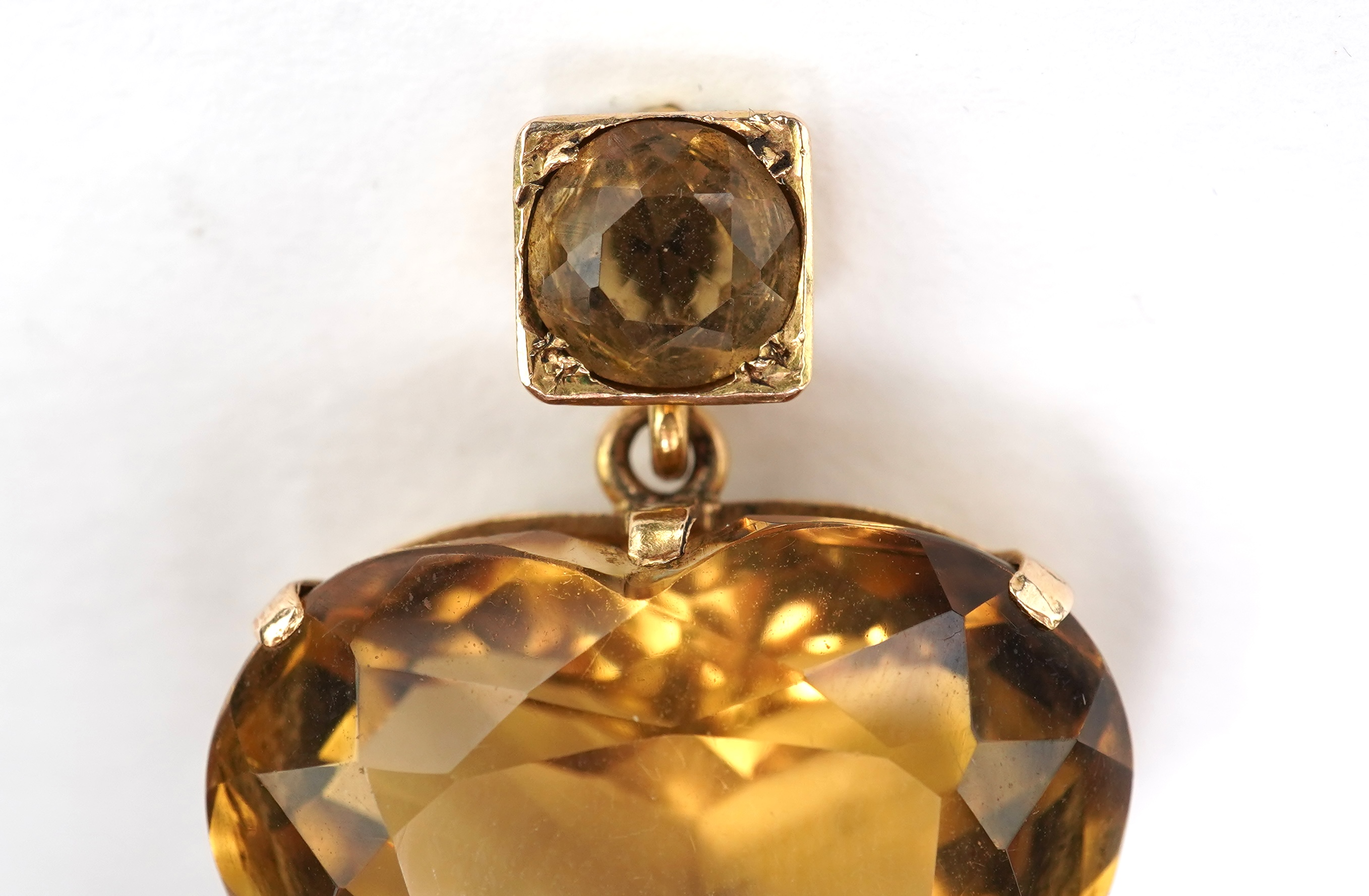 A late Victorian citrine pendant, circa 1900